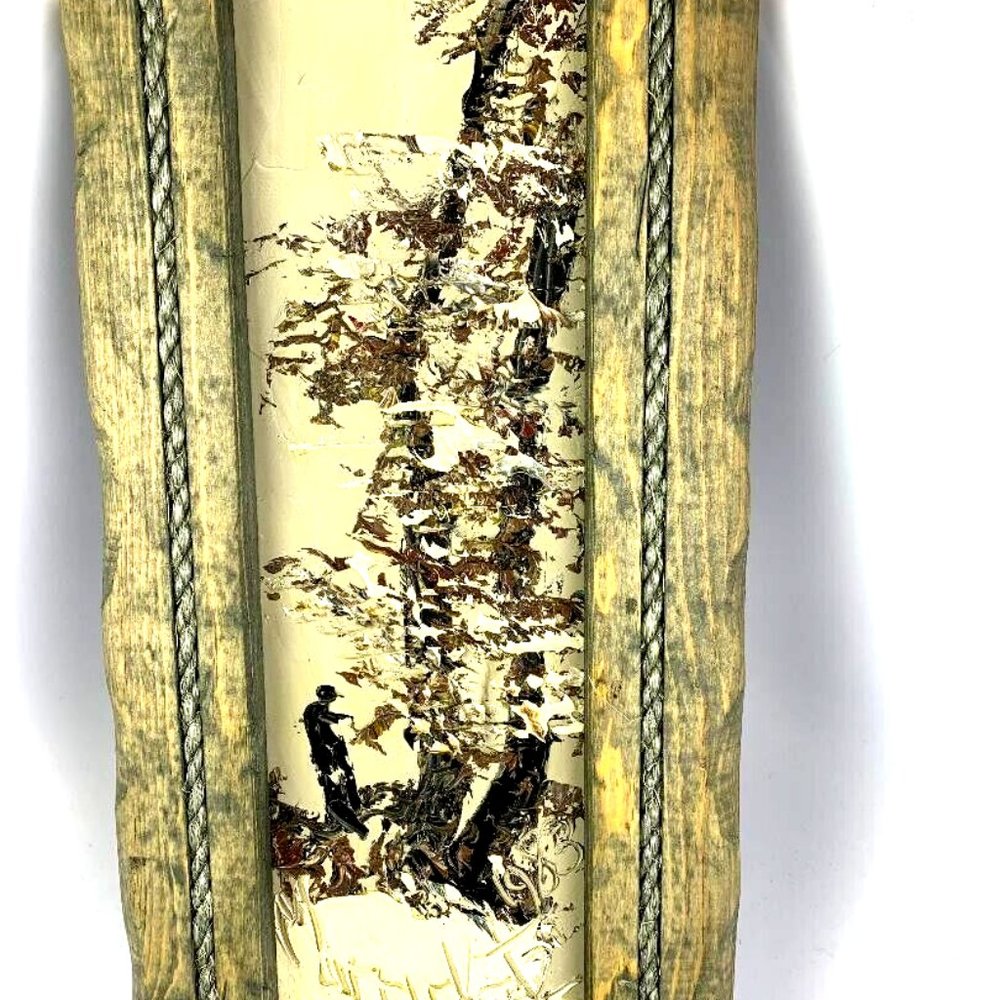 Morris Katz Signed Amazing Original Oil Painting Early Work, Nicely Framed 14 x7